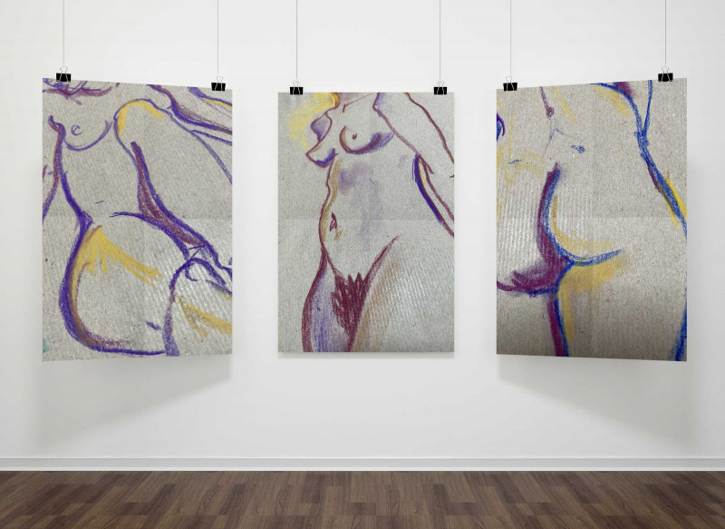 Aktzeichnung einer Frau