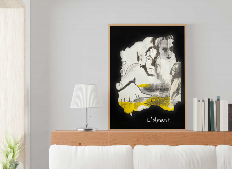 Bilderrahmen mit Illustration der Liebhaber