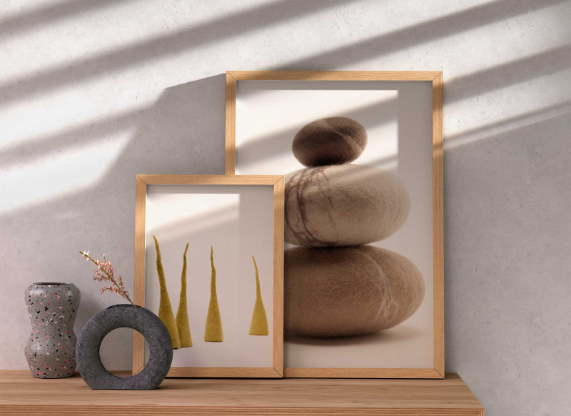 Abbildung von Filzobjekten