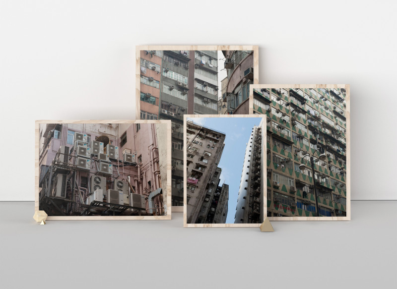 Fotos von Hochhäusern mit Klimaanlagen