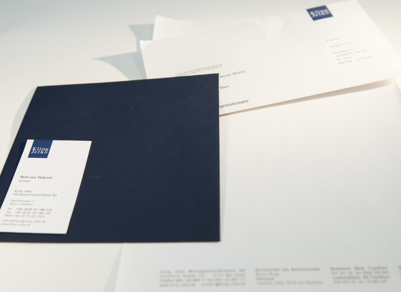 Briefpapier und Visitenkarte