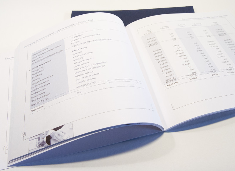 Ansicht Innenseite Geschäftsbericht