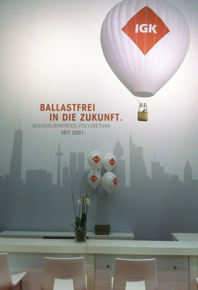 Ansicht der Theke des Messestandes